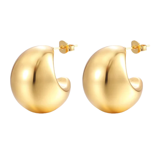 Gold Chunky Hoop Earrings