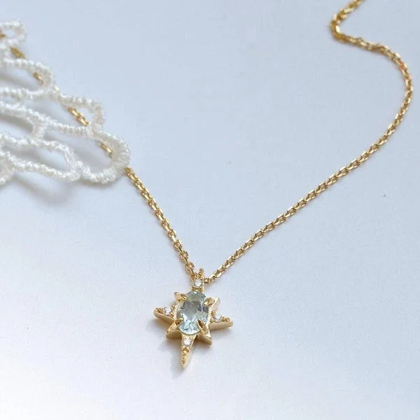 SoCali Blue Topaz Gold Necklace