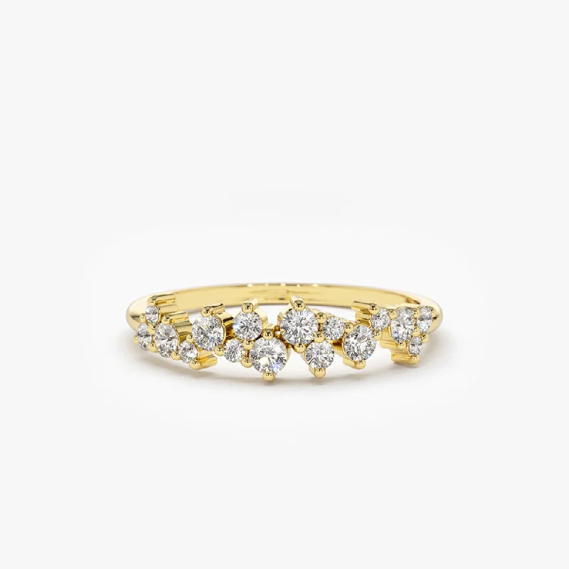 14k  Diamond Statement Cluster Ring