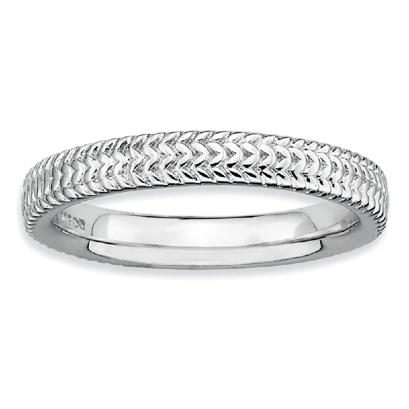 3.25mm Sterling Silver Stackable Band