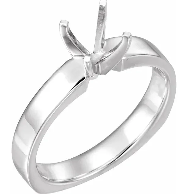 White Gold Semi-Mount Ring