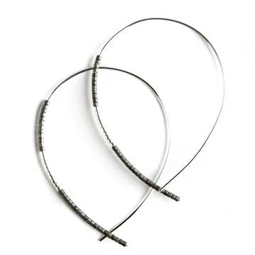 Norah Earrings, Matte Graphite SILVER