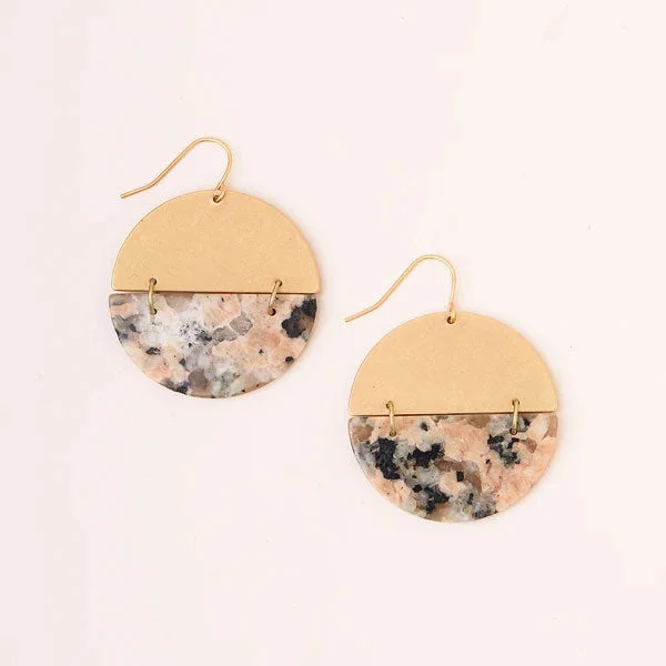 Full Moon Earring Rhod/Gold