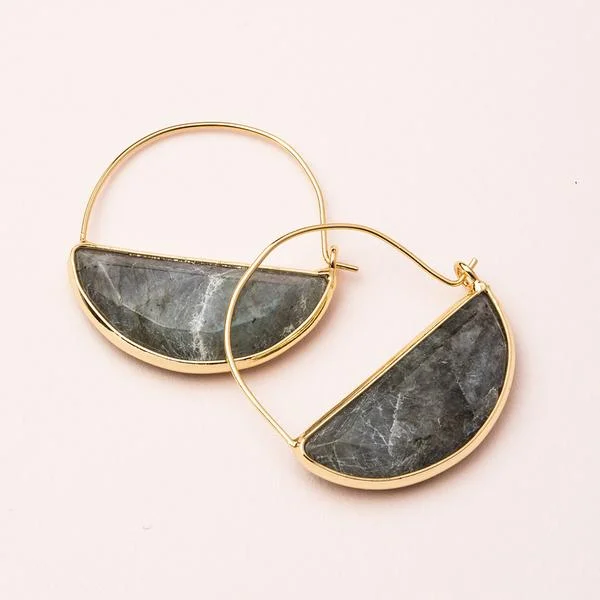 Hoop Earring Labradorite/Gold