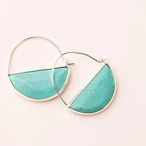 Hoop Earring Turq/Silver