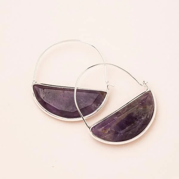 Hoop Earring Amethyst/Silver