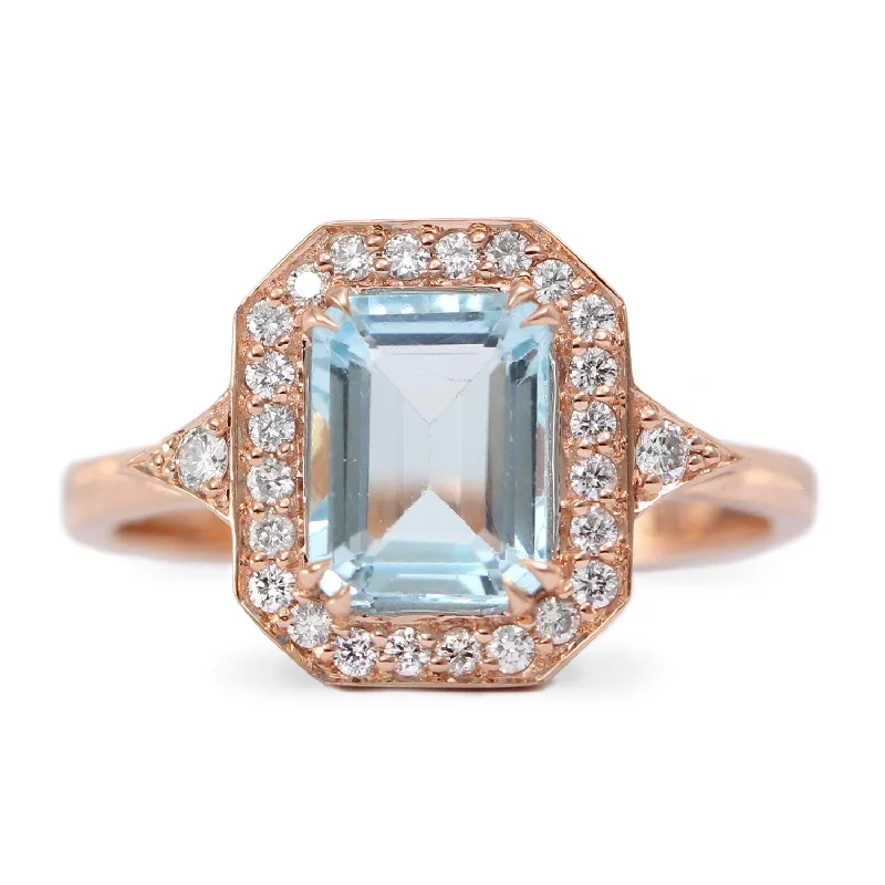 Katerina Gold Ring With Aquamarine