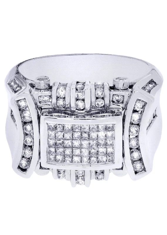 White Gold Mens Diamond Ring| 0.15 Carats| 15.75 Grams