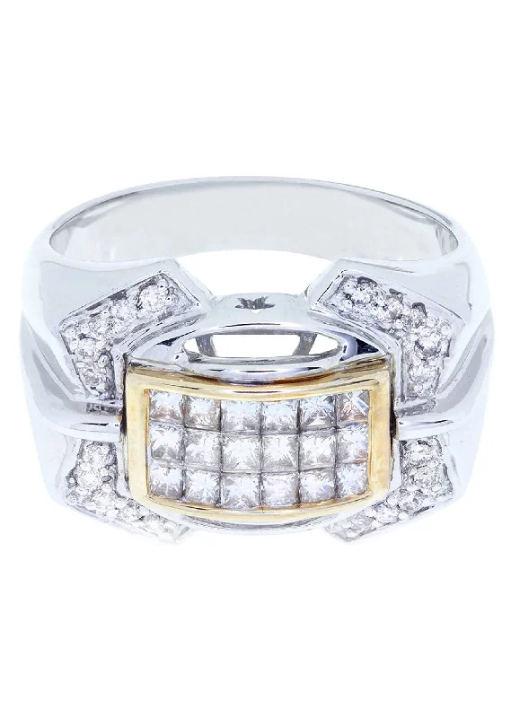 White Gold Mens Diamond Ring| 0.19 Carats| 10.01 Grams