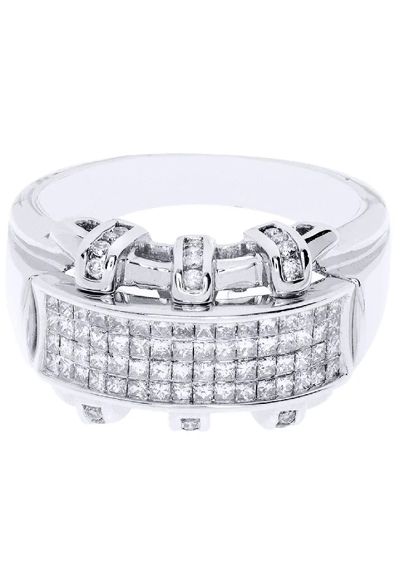 White Gold Mens Diamond Ring| 0.19 Carats| 10.75 Grams