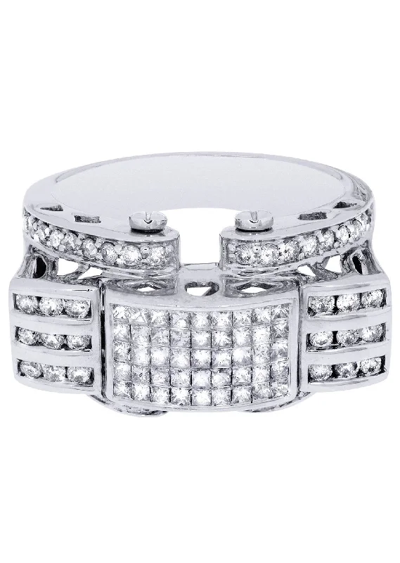 White Gold Mens Diamond Ring| 0.78 Carats| 13.69 Grams