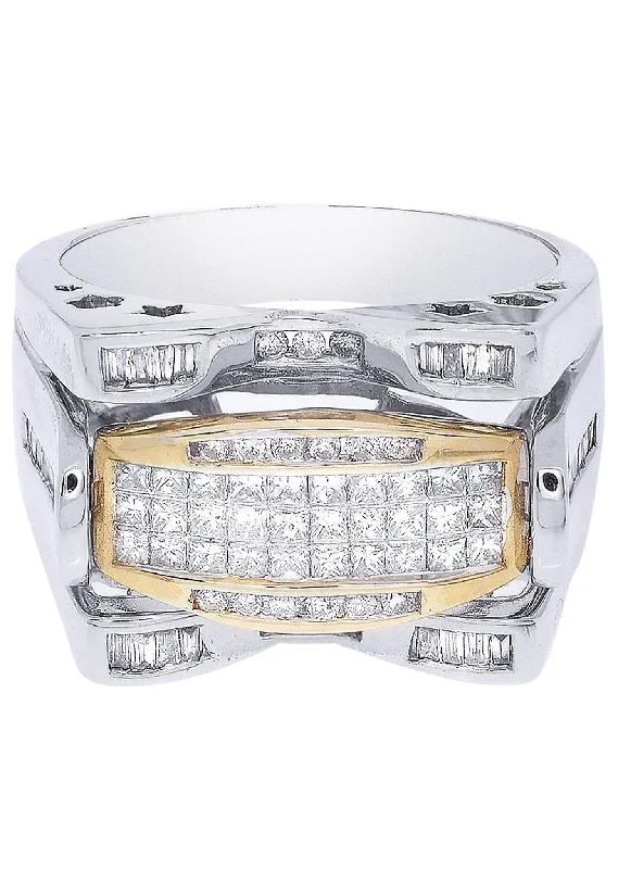 White Gold Mens Diamond Ring| 1.19 Carats| 12.19 Grams