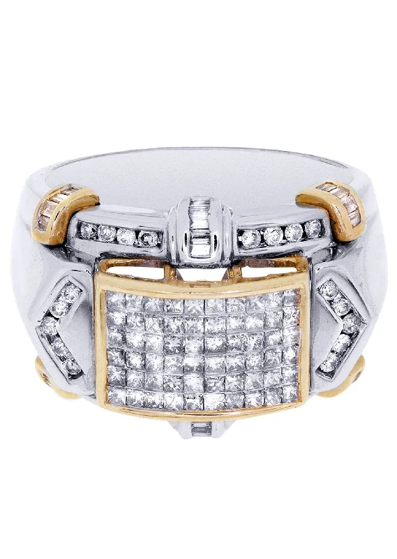 White Gold Mens Diamond Ring| 1.2 Carats| 12.95 Grams