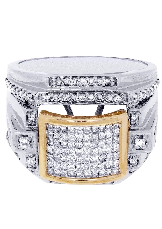 White Gold Mens Diamond Ring| 1.46 Carats| 15.16 Grams