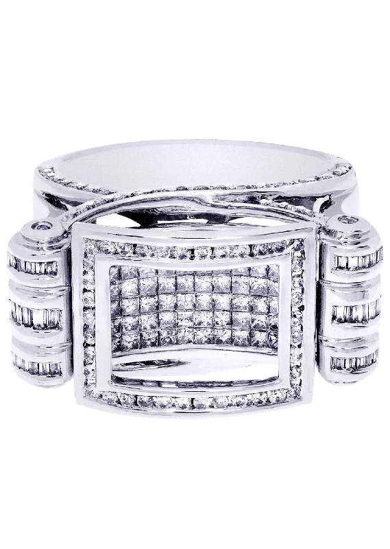 White Gold Mens Diamond Ring| 1.7 Carats| 15.5 Grams