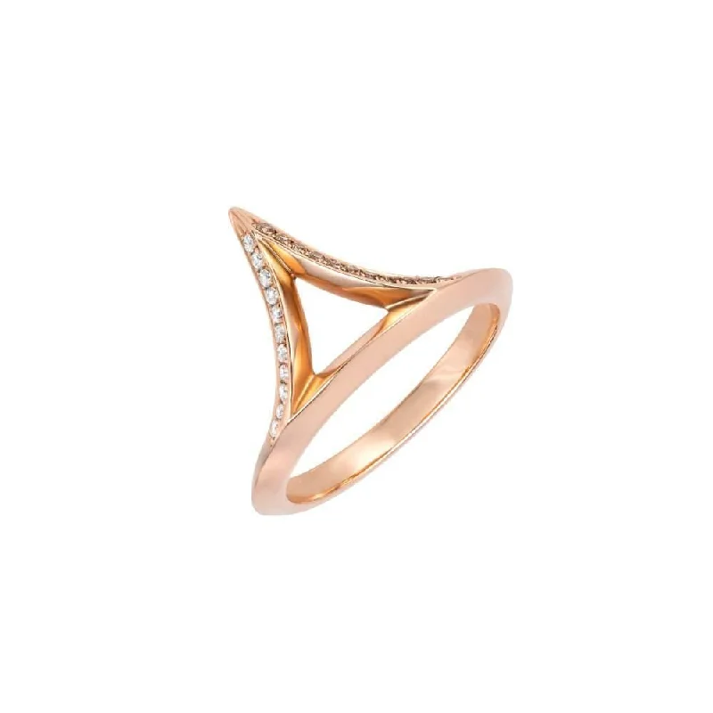 ICON FINE Spire 18K Rosegold Ring w. Diamond