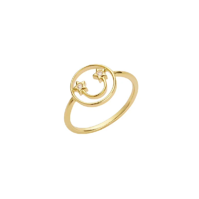 PETIT Beck 14K Gold Ring w. Diamond