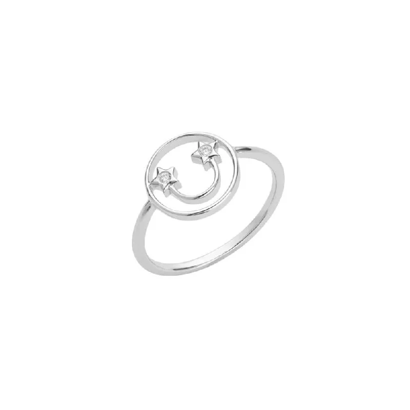 PETIT Beck 14K Whitegold Ring w. Diamond