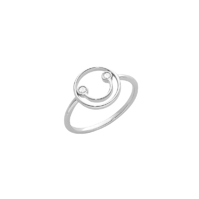 PETIT Belle 14K Whitegold Ring w. Diamond