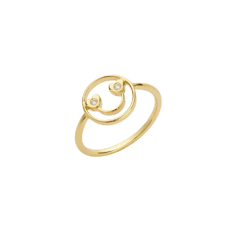 PETIT Jen 14K Gold Ring w. Diamond