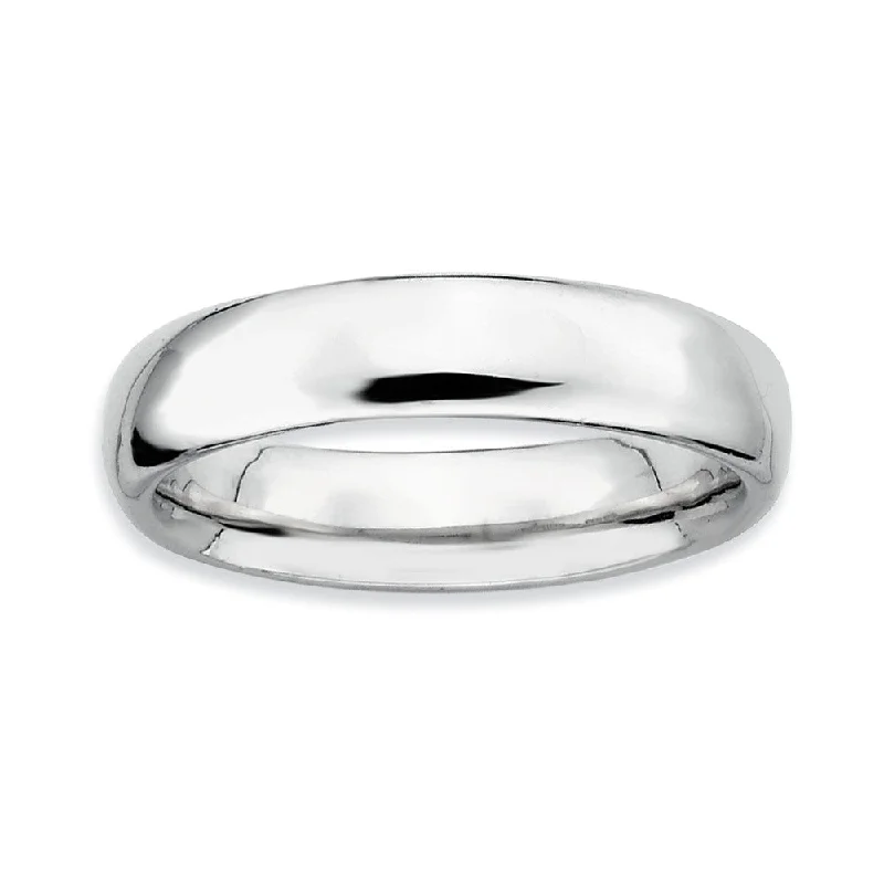 Sterling Silver Stackable Polished 4.5mm Band