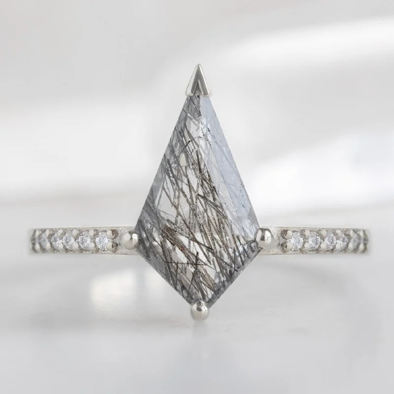 The Willow Ring | 1.13ct Kite Tourmaline In Quartz in 14K White Gold