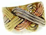 14K Gold 12 Band Regular Puzzle Ring 12B142