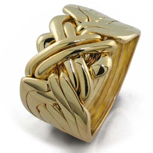 14K Gold 8 Band Regular Puzzle Ring 8B141