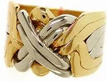 14K Gold 8 Band Regular Puzzle Ring 8B141TT