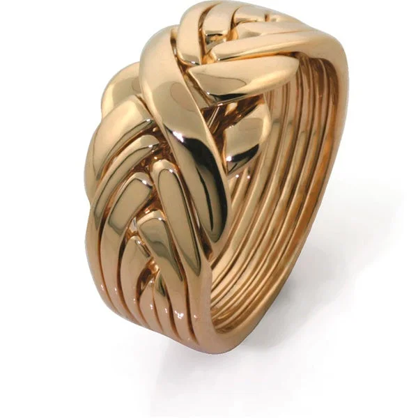 14K Gold UNISEX 7 band Puzzle Ring 7BDG