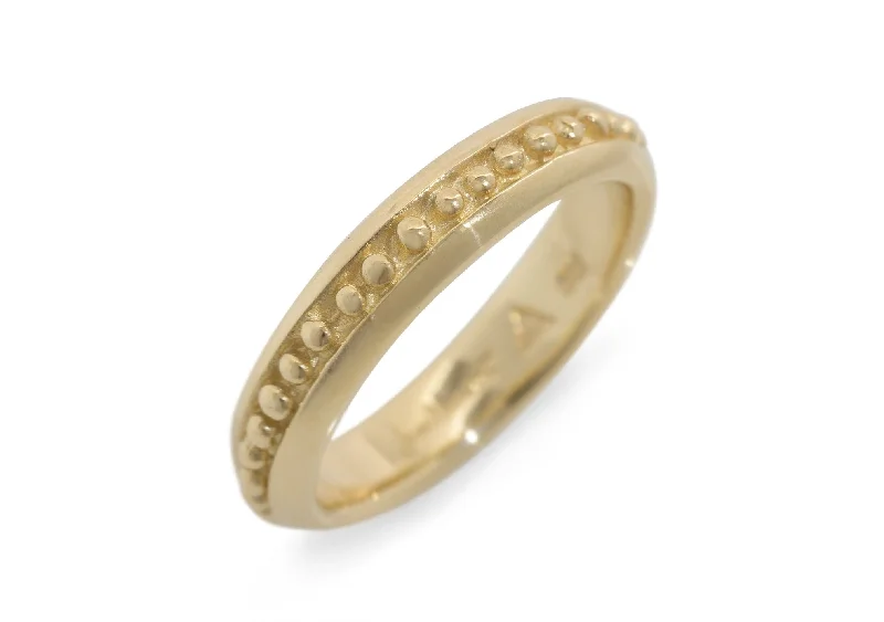 Antique Beaded Style Ring, Yellow Gold