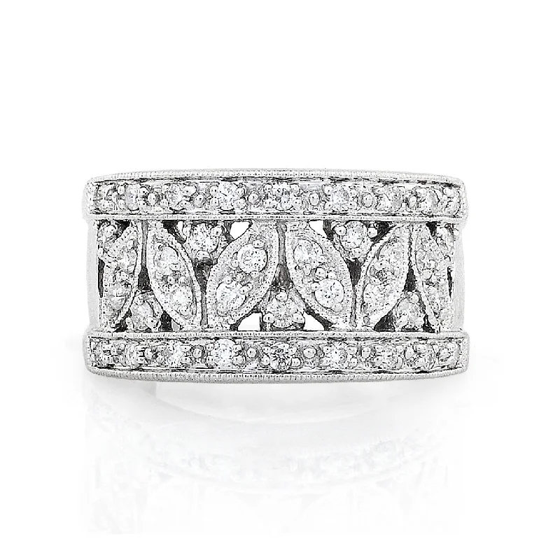 Sparkle On A Budget – Fine Jewelry For Less 1/2ct.tw Diamond Fashion Floral Ring