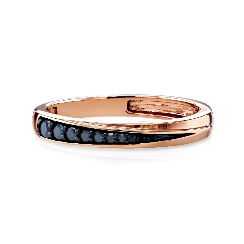 Bestselling Jewelry At Special Promotional Rates Black Diamond Dash Ring 10k Rose Gold