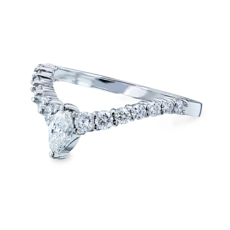 Shop Dazzling Jewelry At The Best Prices Chevron Marquise Point Diamond Ring