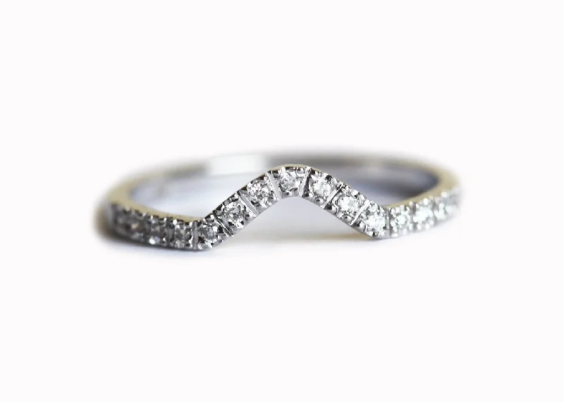 Gorgeous Jewelry, Limited-Time Savings Curved Wedding Band, Curved Diamond Ring