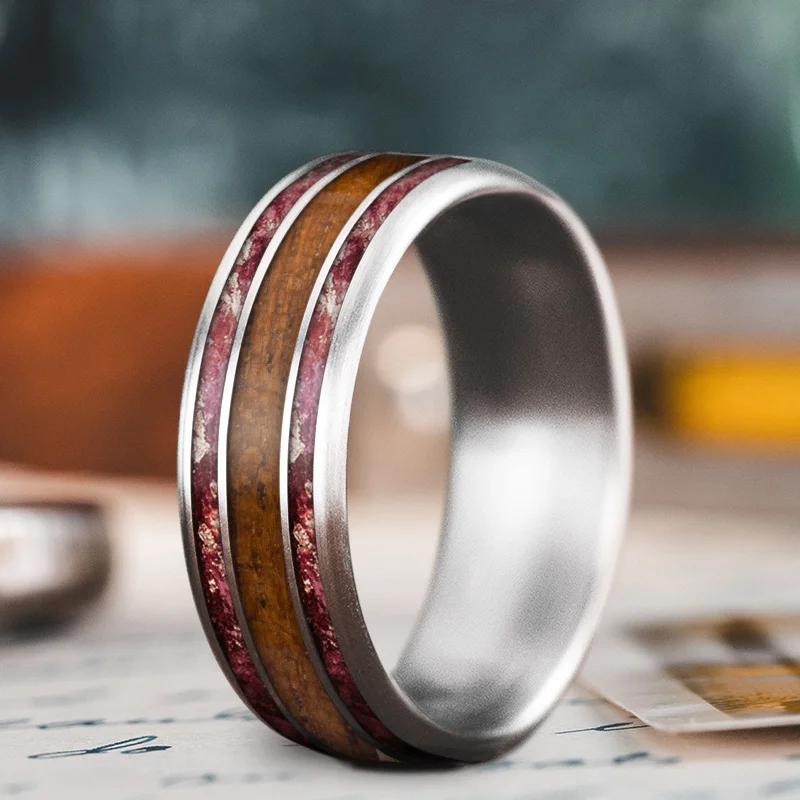 Premium Jewelry At Special Low Prices For A Limited Time Custom Design - 3-Inlay Wide Center Ring 7Ximi0aNTxXMT6_3CCCFIaxp