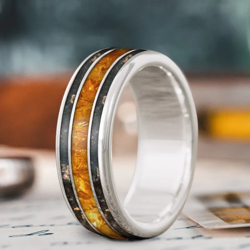 Bestselling Jewelry Now On Sale – Elevate Your Look Custom Design - 3-Inlay Wide Center Ring 86M1Rj1j4Ruv-XwrwO9MKgUa