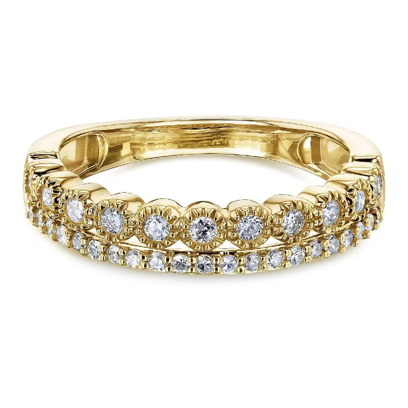 Shop Handcrafted Jewelry At Special Promotional Rates Duo Diamond Gold Band