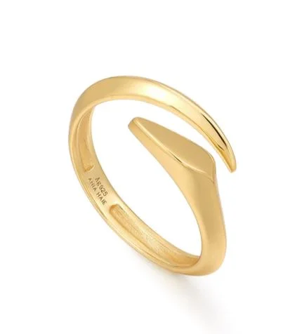 Gold Arrow Twist Adjustable Ring