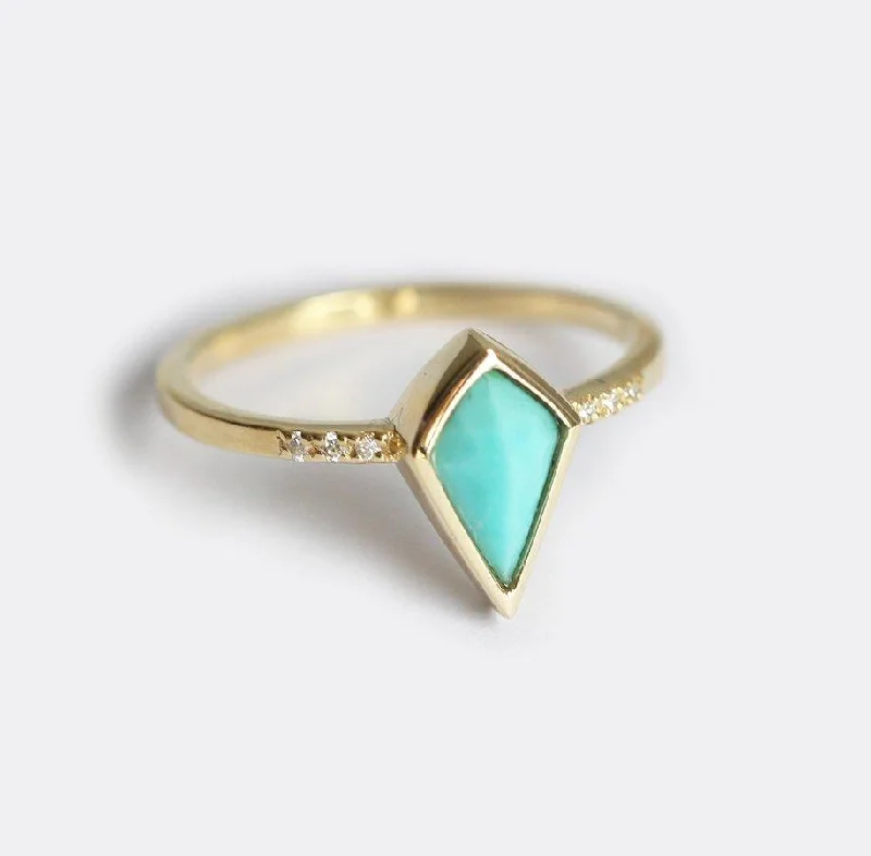 Flash Sale On Stunning Jewelry – Don't Miss Out Gold Turquoise Ring, Unique Engagement Ring