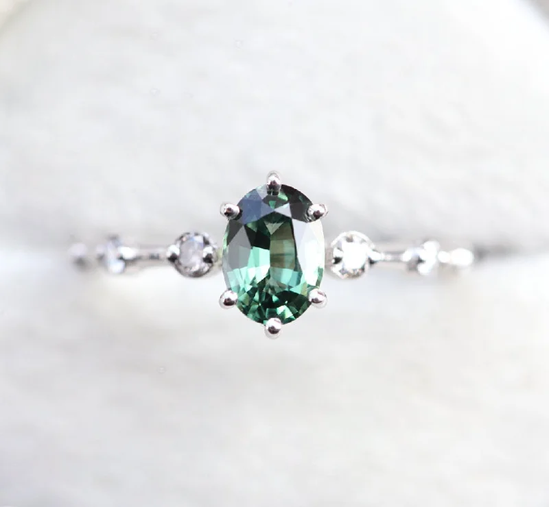 Chic And Stylish Jewelry At Exclusive Prices Ophelia Green Teal Sapphire Ring