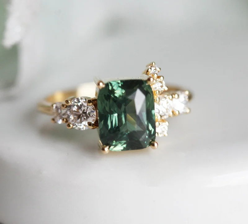 Affordable Elegance – Premium Jewelry At Special Prices Serafina Green Sapphire Diamond Ring