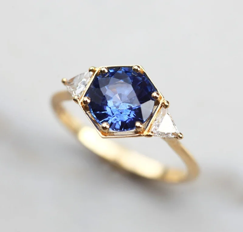 Marlow Blue Sapphire Diamond Ring