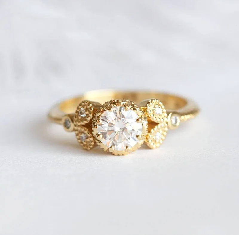 Discounted Jewelry For A Glamorous Look Amanda Moissanite Engagement Ring