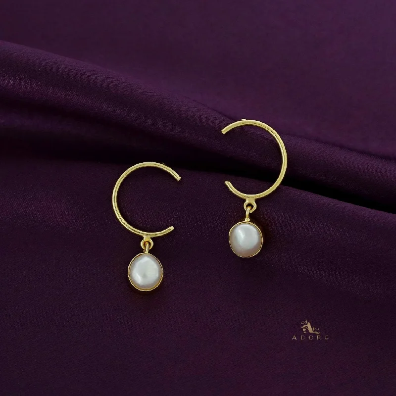 Monica Golden Half Circle Baroque Earring