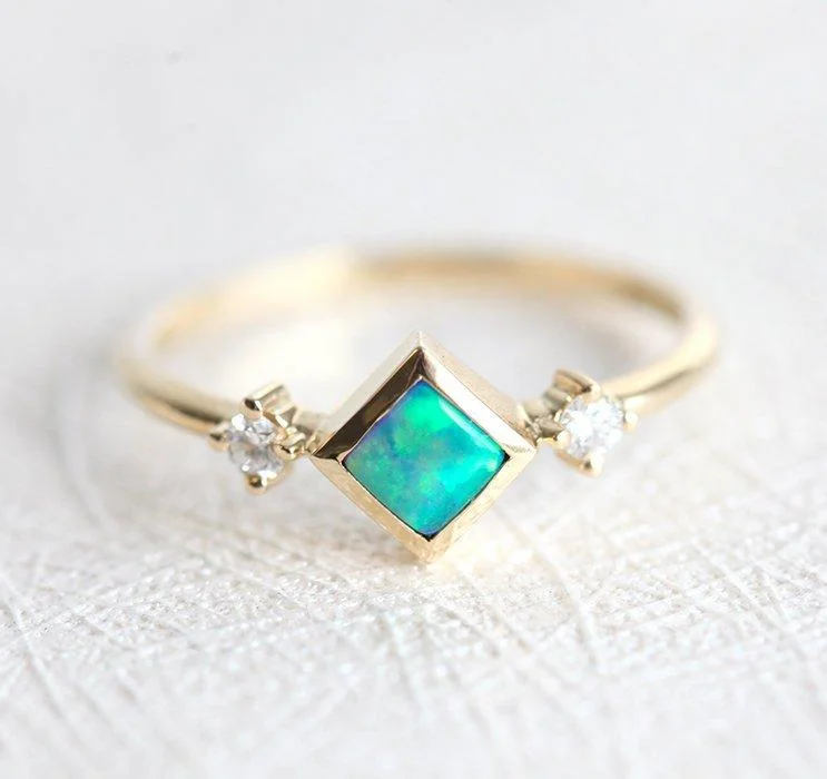 Seasonal Jewelry Clearance – Best Styles At The Lowest Prices Adora Square Opal Ring