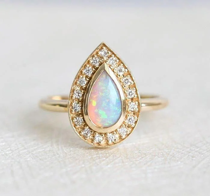 Denise Opal Diamond Ring