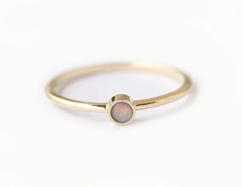 Discounted Luxury Jewelry – Shine Without The Splurge Salome Round Opal Ring