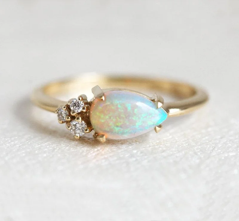 Joan Pear Opal Ring