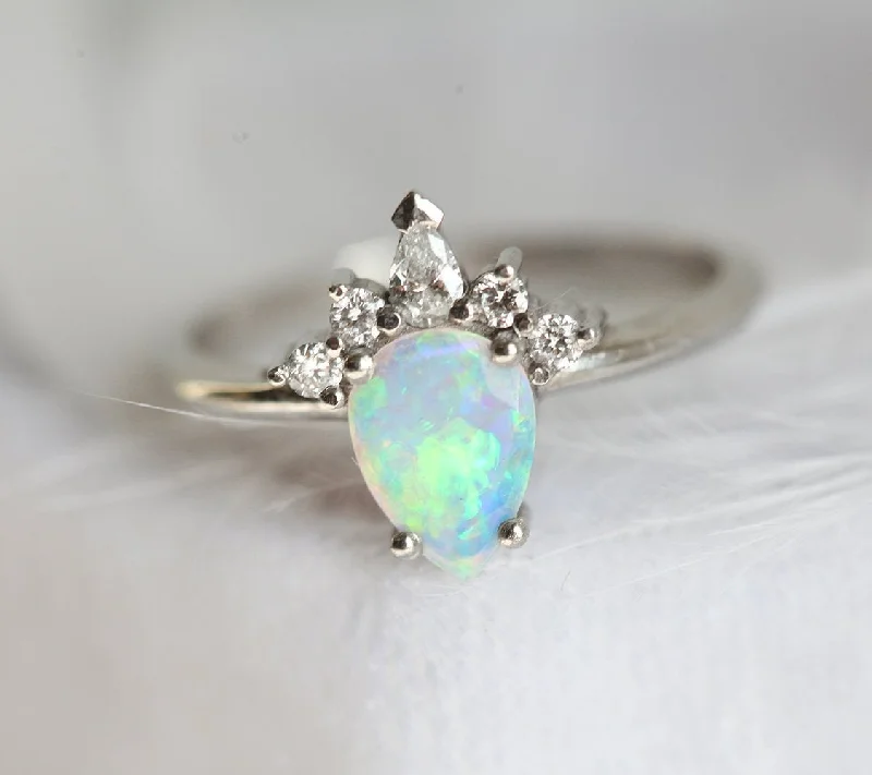 Kimora Pear Opal Ring